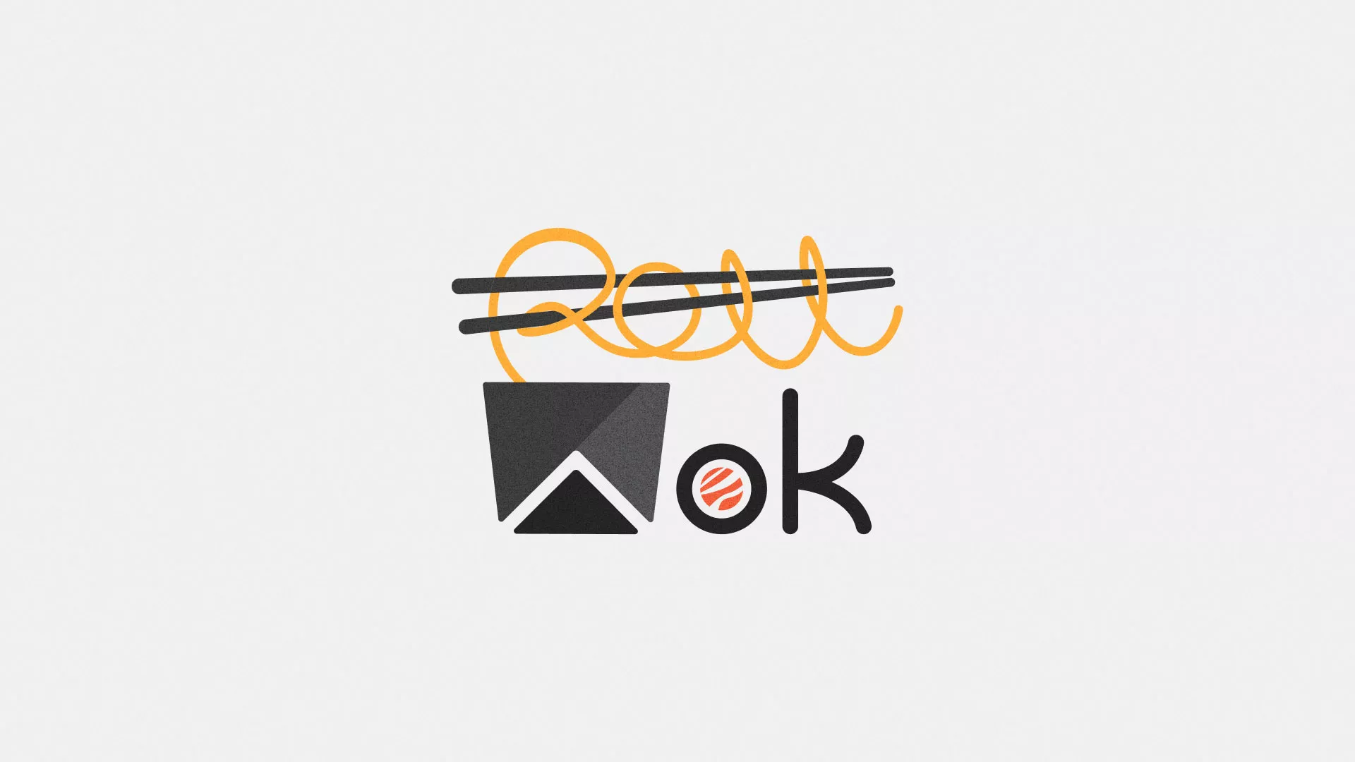 Разработка логотипа суши-бара «Roll Wok Club» в Лебедяни